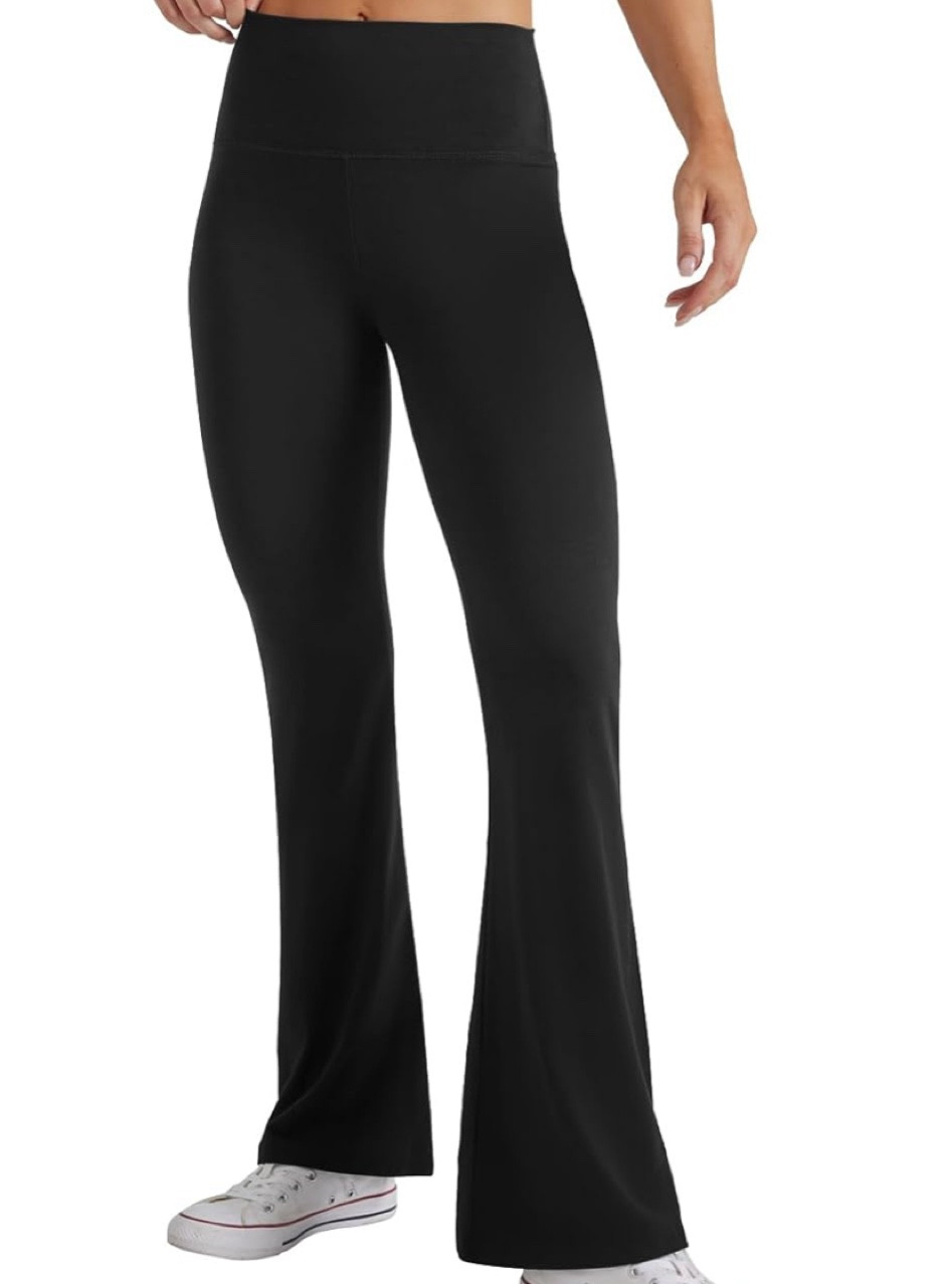 Black yoga flare pants on Amazon!! Flash deal on Amazon for women!! Black flare pants! 