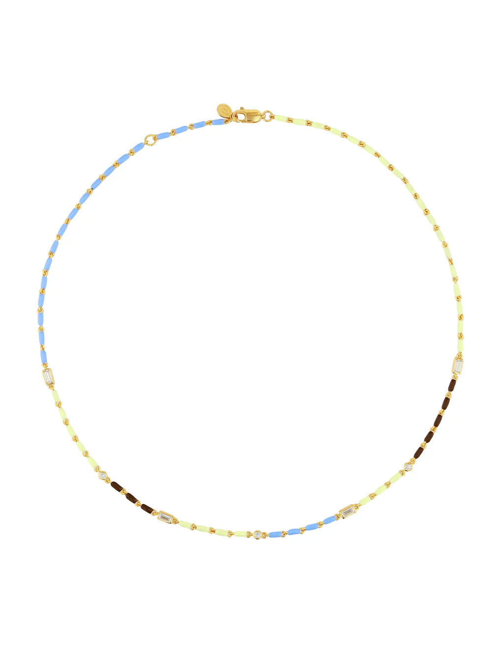 ENAMEL MOISSANITE NECKLACE IN LUNE | Dorsey