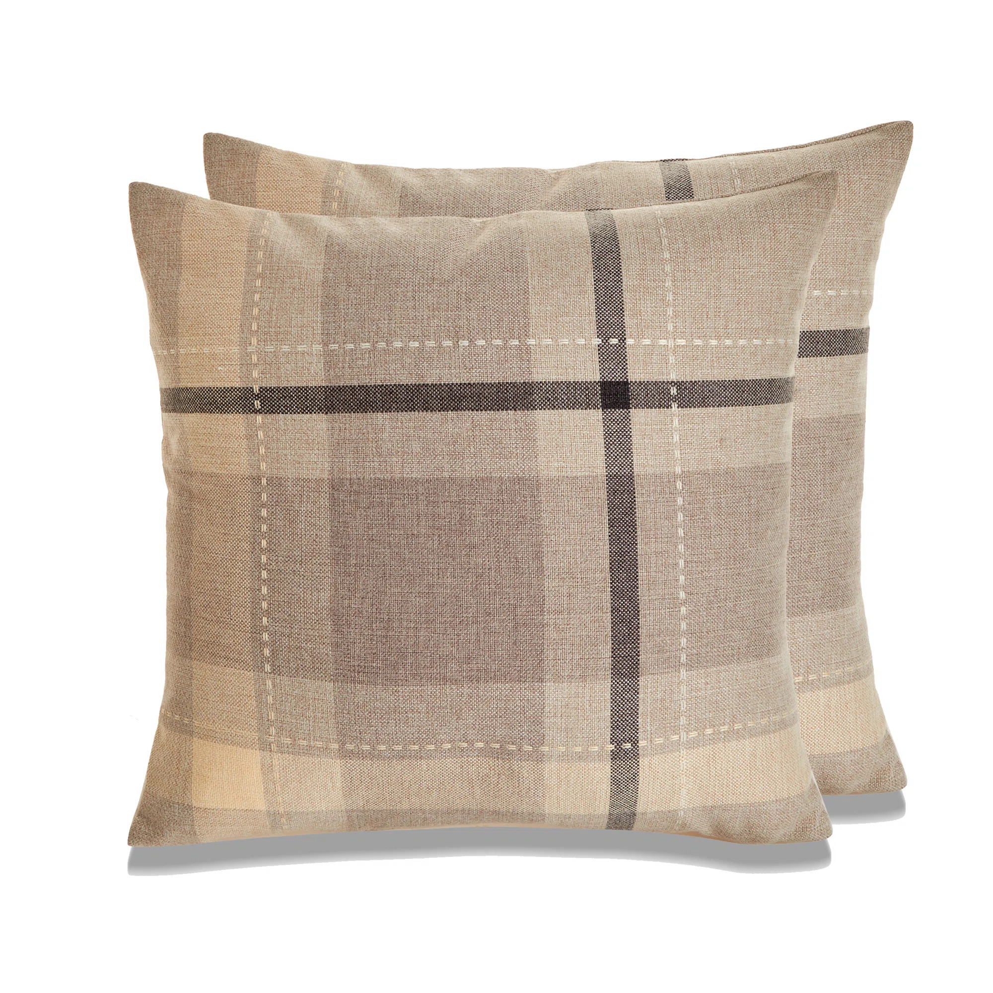 Manhattan Check Checkered Pillow Cover (Set of 2) | Wayfair North America
