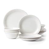 Lenox Profile 12-Piece Dinnerware Set, 15.30 LB, White | Amazon (US)