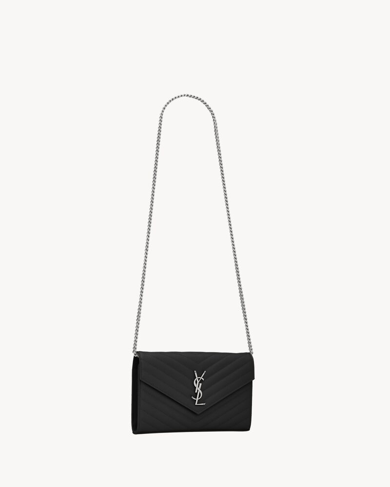 cassandre matelassé chain wallet in grain de poudre embossed leather | Saint Laurent Inc. (Global)