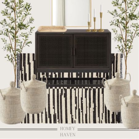 Love this rug!! 

Living room
Console table
Entryway 
Living room decor
Living room inspo
Rug
Black and white
Baskets
Hamper
Storage
Trees
Faux trees
Faux olive leaf tree 
Mirror
Arch mirror 
Candlesticks
Dough bowl 
Modern home decor
Thehomeyhaven
Loloi rugs 

#LTKunder100 #LTKFind #LTKhome