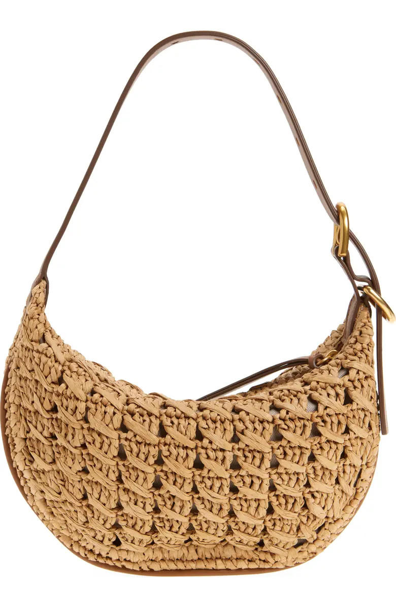 rag & bone Small Mercer Woven Straw Hobo Bag | Nordstrom | Nordstrom
