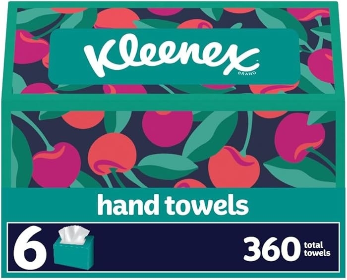 Kleenex Disposable Paper Hand Towels, 6 Boxes, 60 Tissues per Box (360 Total Tissues), Packaging ... | Amazon (US)