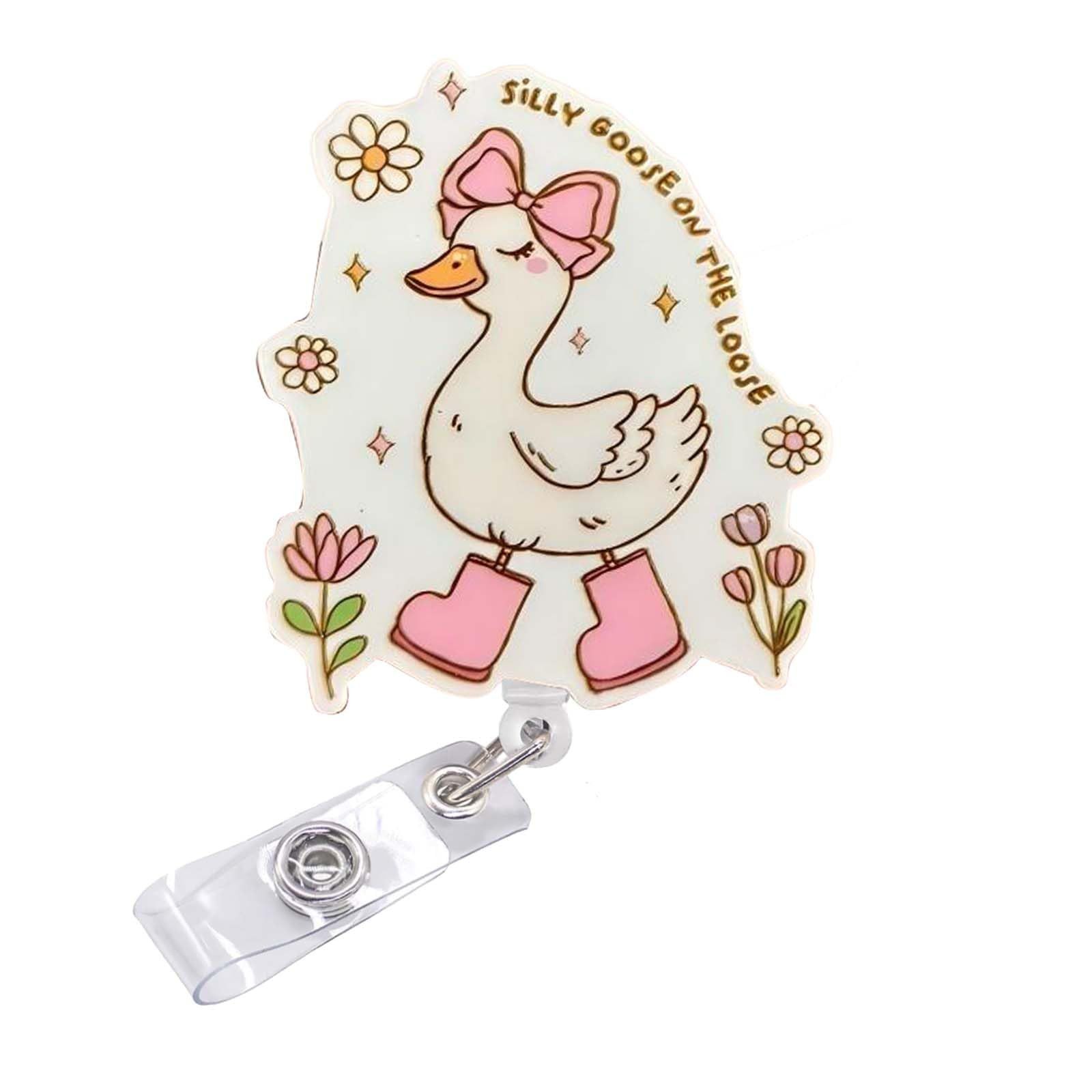 Funny Nurse Badge Reel Retractable – Silly Goose On The Loose,Cute Badge Holder, Durable ABS an... | Amazon (US)