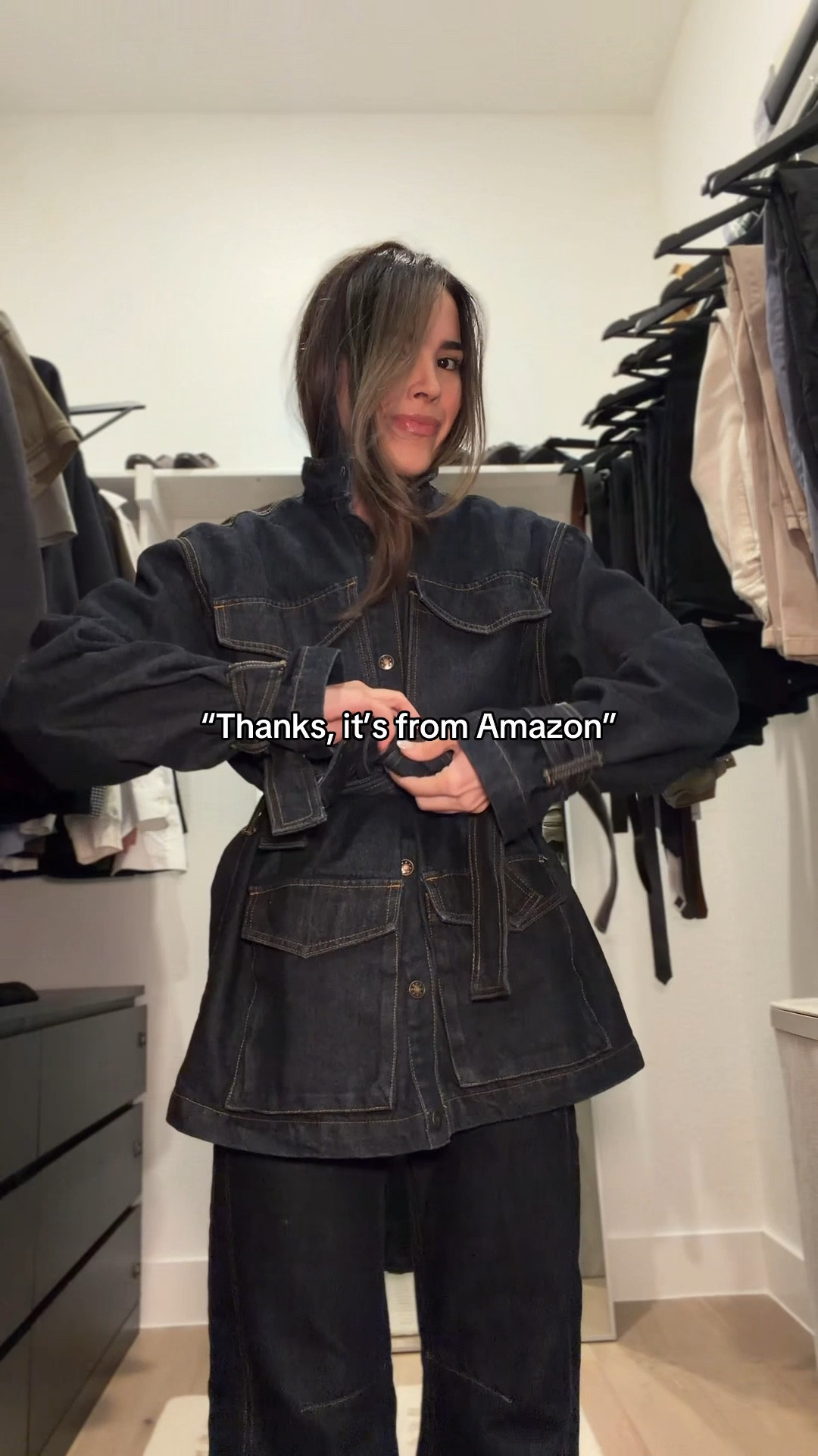 Jacket sold out on Amazon but available on revolve! Denim - matching set - ootd 

#LTKootd #LTKmomlife #LTKgrwm