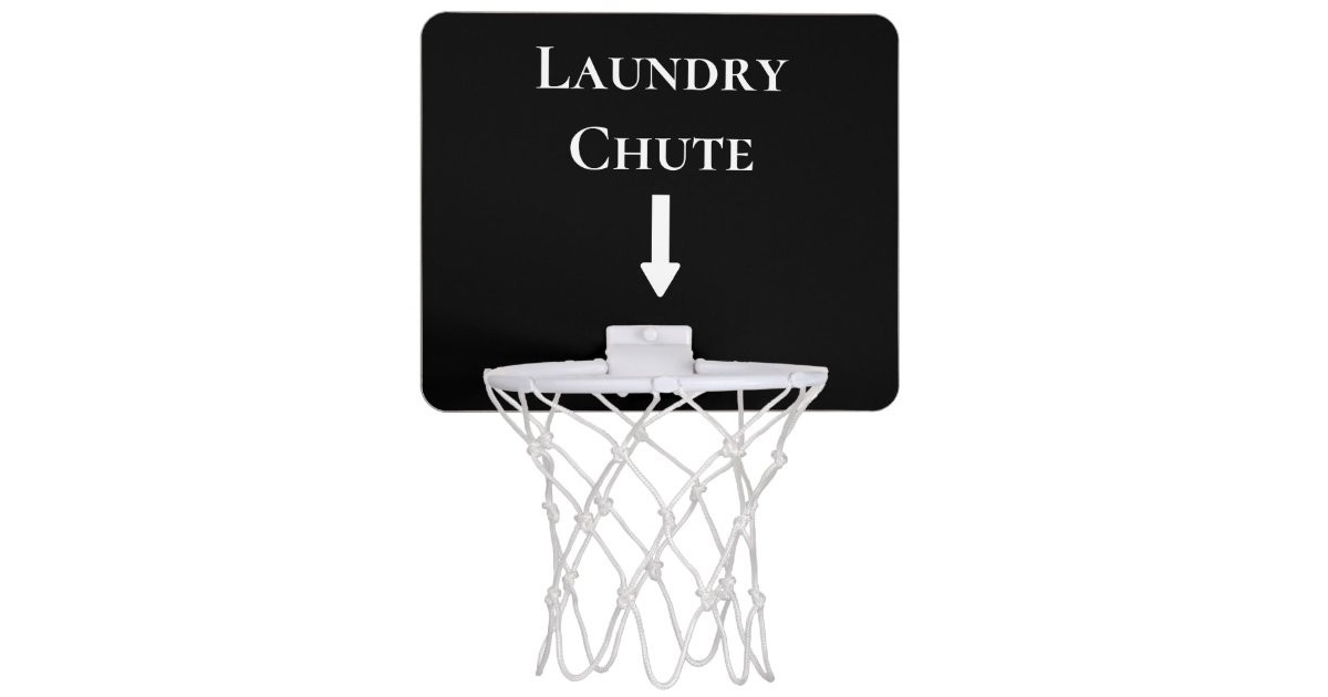Laundry Chute Black and White Mini Basketball Hoop | Zazzle | Zazzle