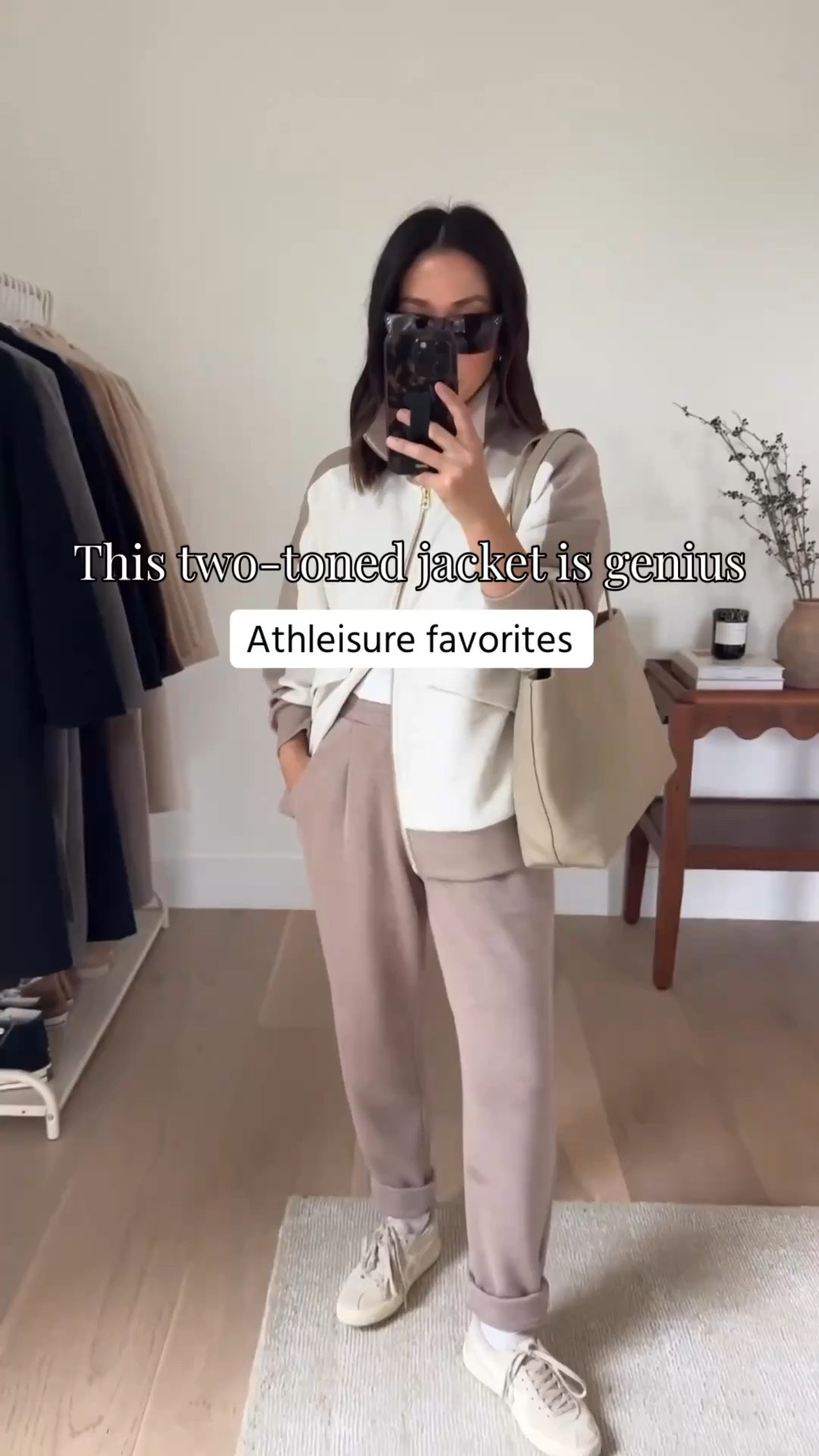 New Varley two toned jacket. Pairs perfectly with Ivory marl and taupe marl. 

Varley jacket xs
Varley rolled cuff pants xs 26” inseam
Cuyana easy tote small. Stone
Onitsuka Tiger sneaker s4 mens
Celine sunglasses 

Petite style, athleisure, spring outfits, spring style 



#LTKActive #LTKmomlife #LTKPetite