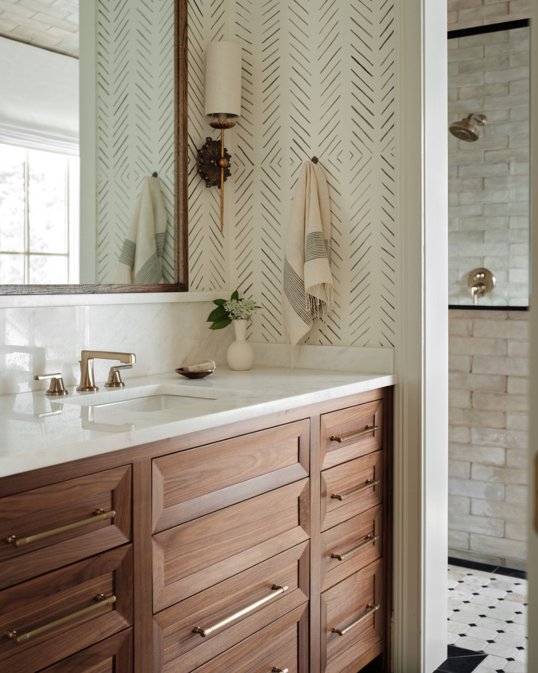 We loved creating a bathroom for our Franklin project that’s for kids and can grow with them! 