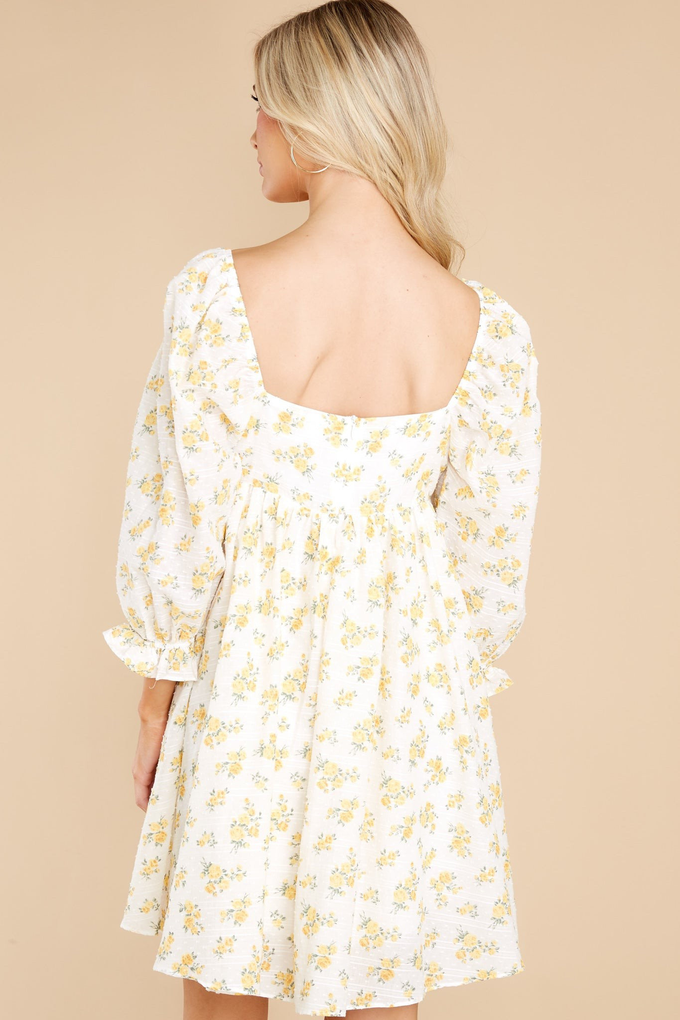 Something's Getting Started Yellow Floral Print Dress | Red Dress 