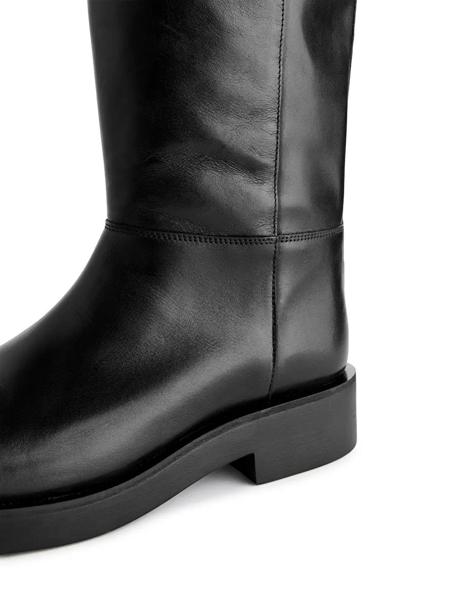 Bottes cavalières en cuir | ARKET (US&UK)