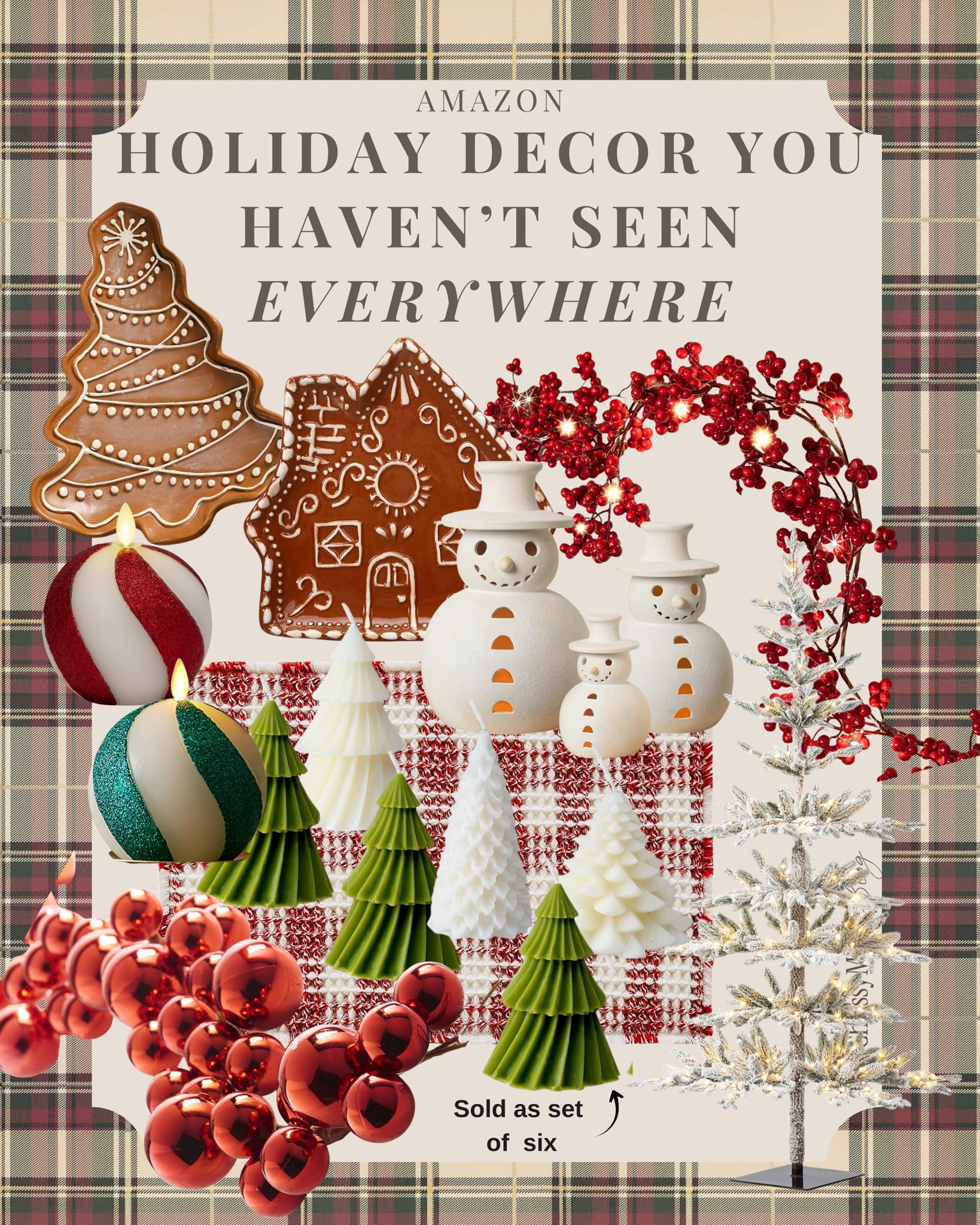🎄 Holiday decor that feels fresh and a little unexpected.
From gingerbread accents to sculptural trees and berry pops — these Amazon finds bring that cozy, collected charm without feeling overdone. Perfect for mixing into your classic pieces this season.✨ 

#HolidayDecor #AmazonHome #AmazonFinds #CozyChristmas #LTKHoliday #ChrissyMarieBlog 

 #LTKHoliday #LTKHome #LTKStyleTip
