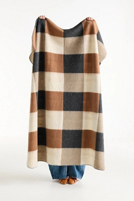 Saddle Wool Blend Throw Blanket | Anthropologie (US)