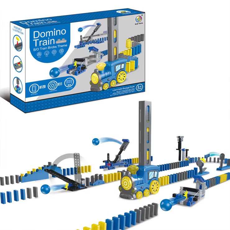 Ready! Set! Play! Link Domino Train Park Set with Lights and Sound Auto Domino Place Setter For K... | Target