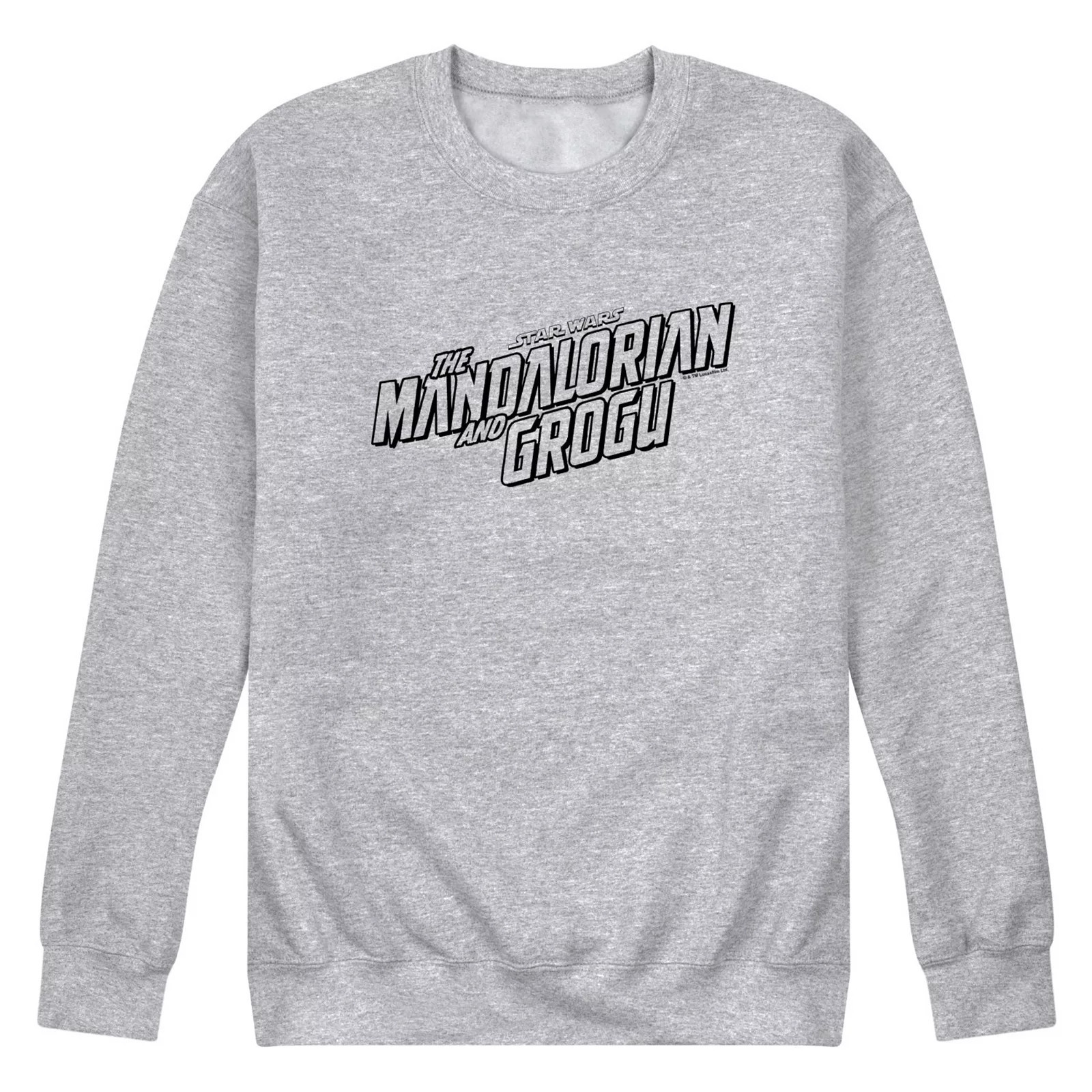 Men's The Mandalorian & Grogu Logo Fleece Sweatshirt, Size: XXL, Athletic Grey | Kohl's