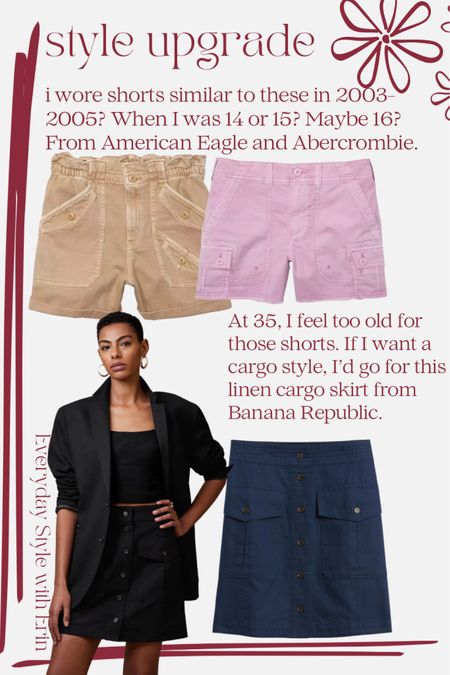 Style upgrade! I wore cargo shorts from American Eagle in the early 200”s. Now I feel too old for them… 

#LTKSeasonal #LTKstyletip #LTKunder100