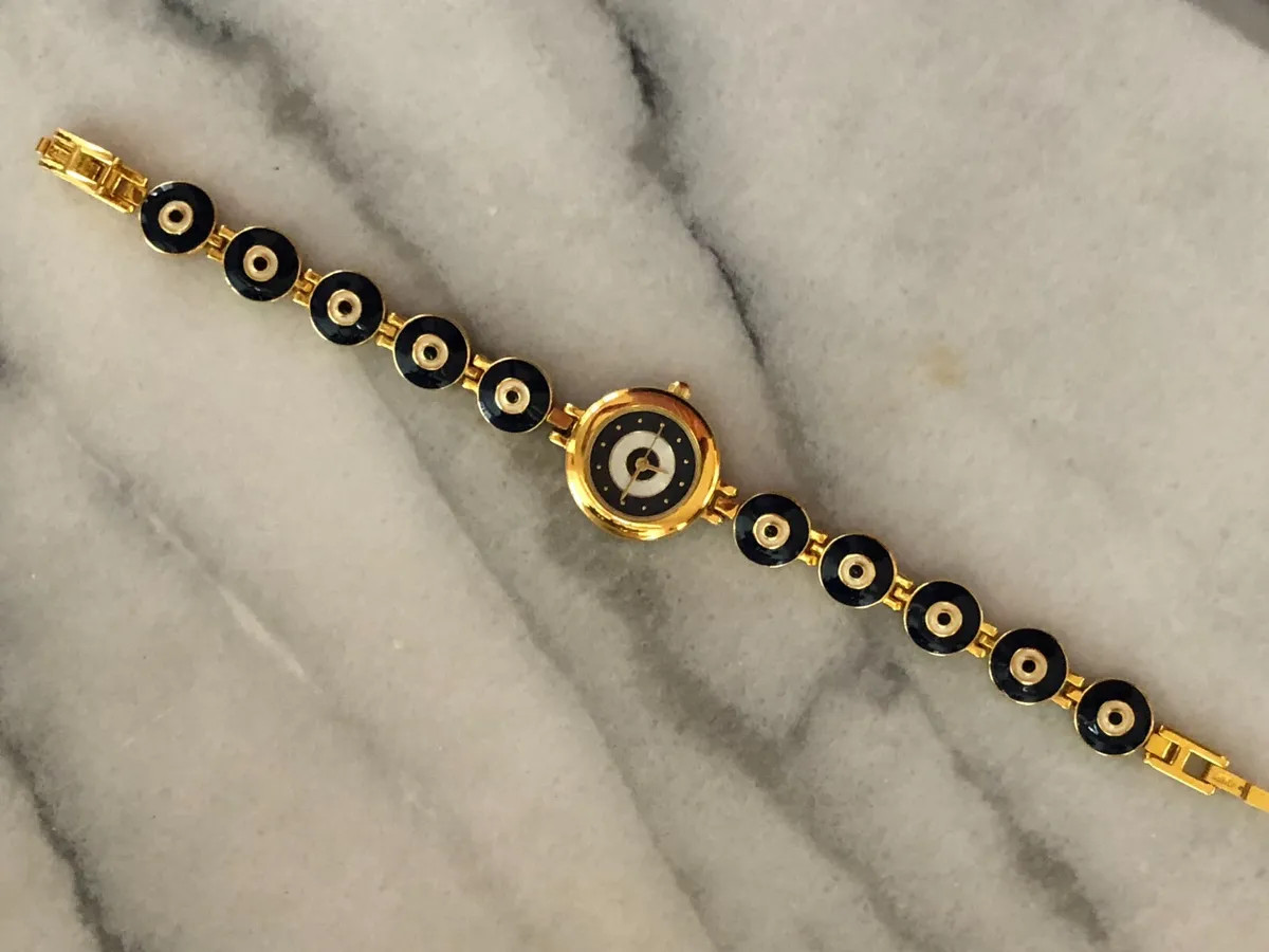 Joan Rivers Designer Jewelry Evil Eye Multicolor Enamel 8 Inch Reversible Watch  | eBay | eBay US