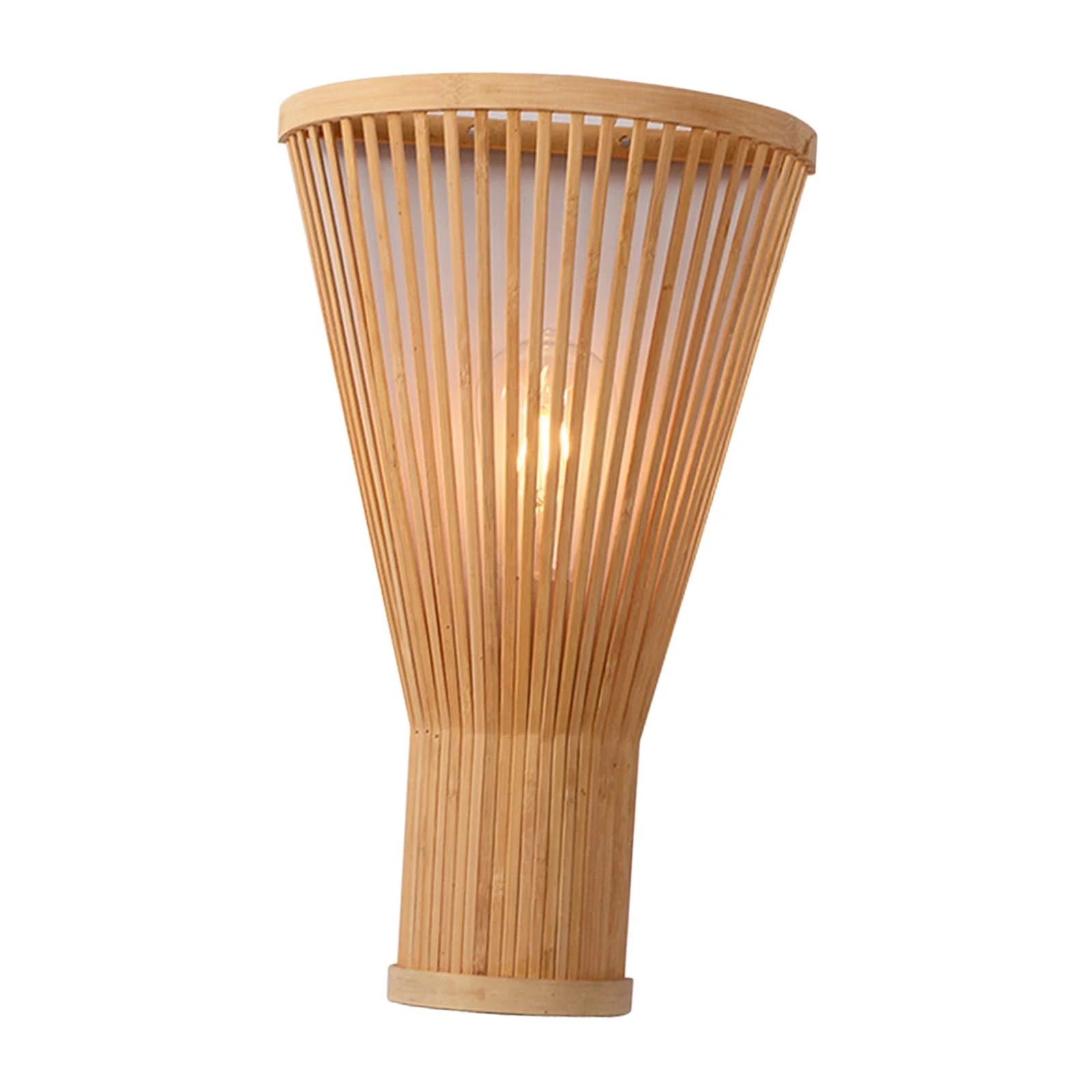 Retro Bamboo Wickert Wall Lamp Sconce Woven LED Wall Light for Kitchen Decor | Walmart (US)