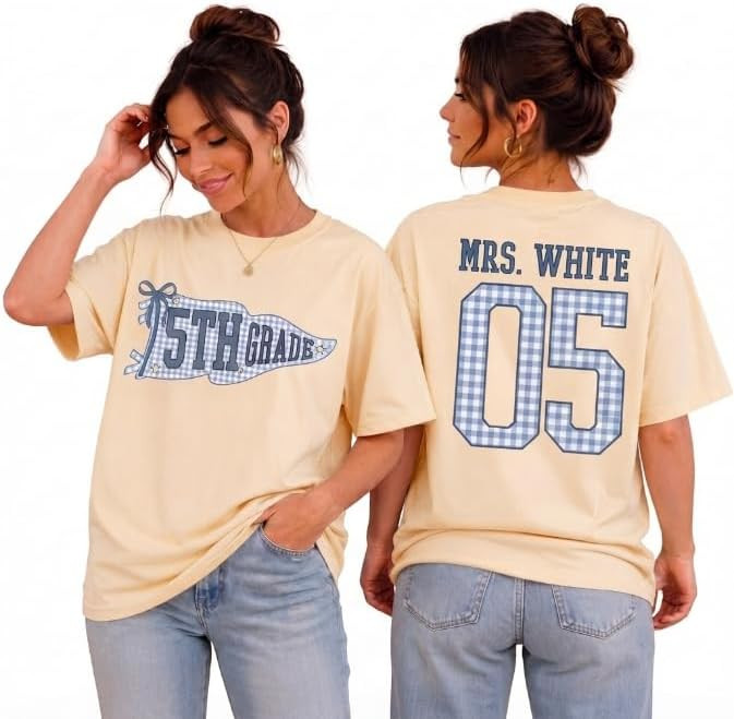 Personalized Teacher Shirts, Custom Teacher Name, Back to School Teache, Teacher Gift, Teach Shir... | Amazon (US)