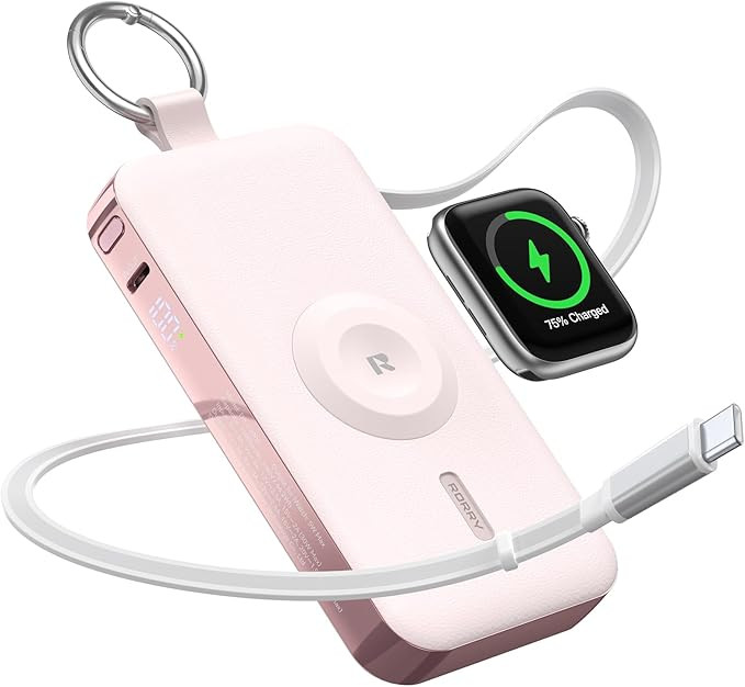 RORRY CharmGo Portable Charger, 12000mAh 30W Fast Charging Power Bank with Built-in Retractable U... | Amazon (US)