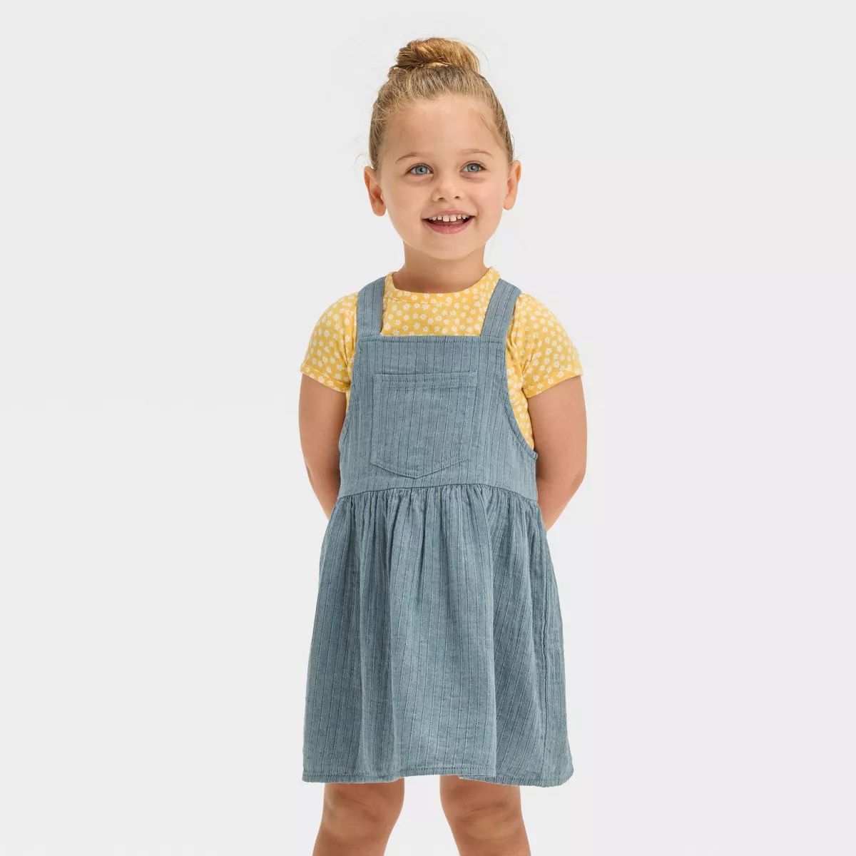 Toddler Girls' Floral Skirtall Set - Cat & Jack™ Blue 3T | Target