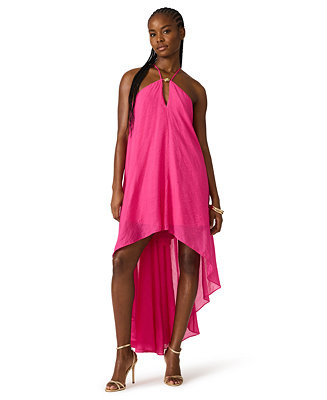 Steve Madden Halter Neck Sleeveless High-Low Dress - Macy's | Macy's