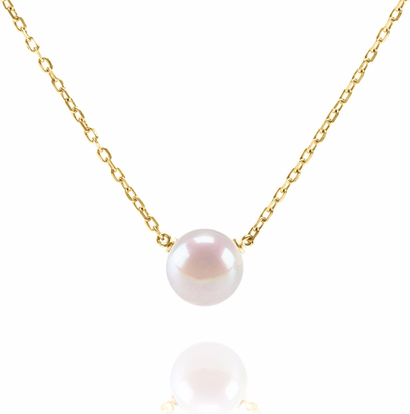 PAVOI Handpicked AAA+ Freshwater Cultured Single Pearl Necklace Pendant | Gold Necklaces for Women | Amazon (US)