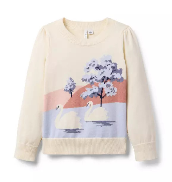 Swan Puff Sleeve Sweater | Janie and Jack