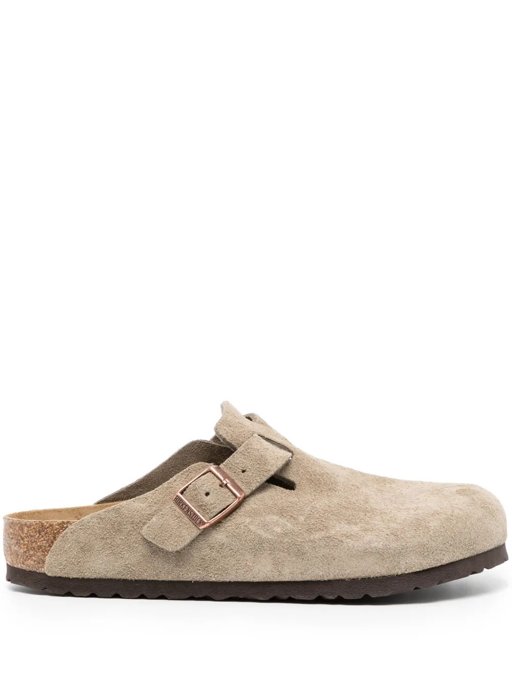 Birkenstock - Boston suede slippers - mulher - camurça/camurça/borracha - 39 Narrow - Marrom | Farfetch (BR)