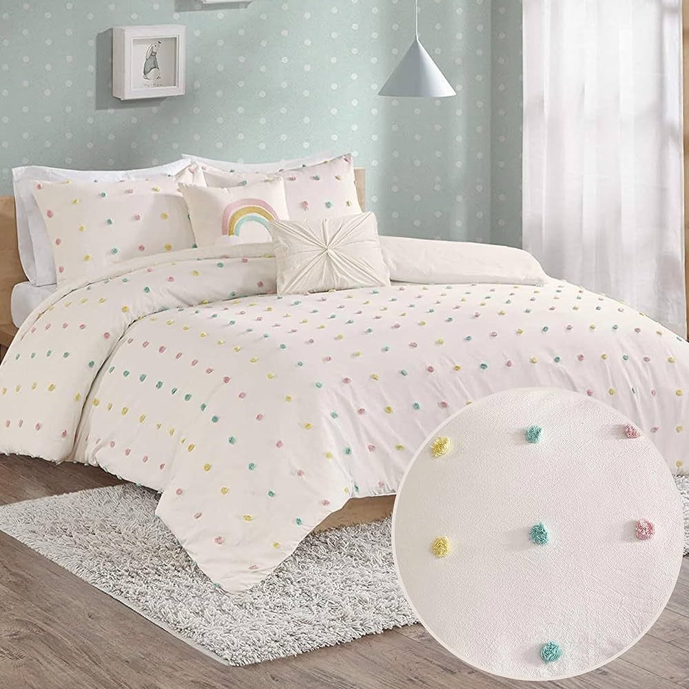 Amazon.com: Urban Habitat Kids Callie Cotton Jacquard Weave Colorful Pom Pom Kids Comforter sets,... | Amazon (US)