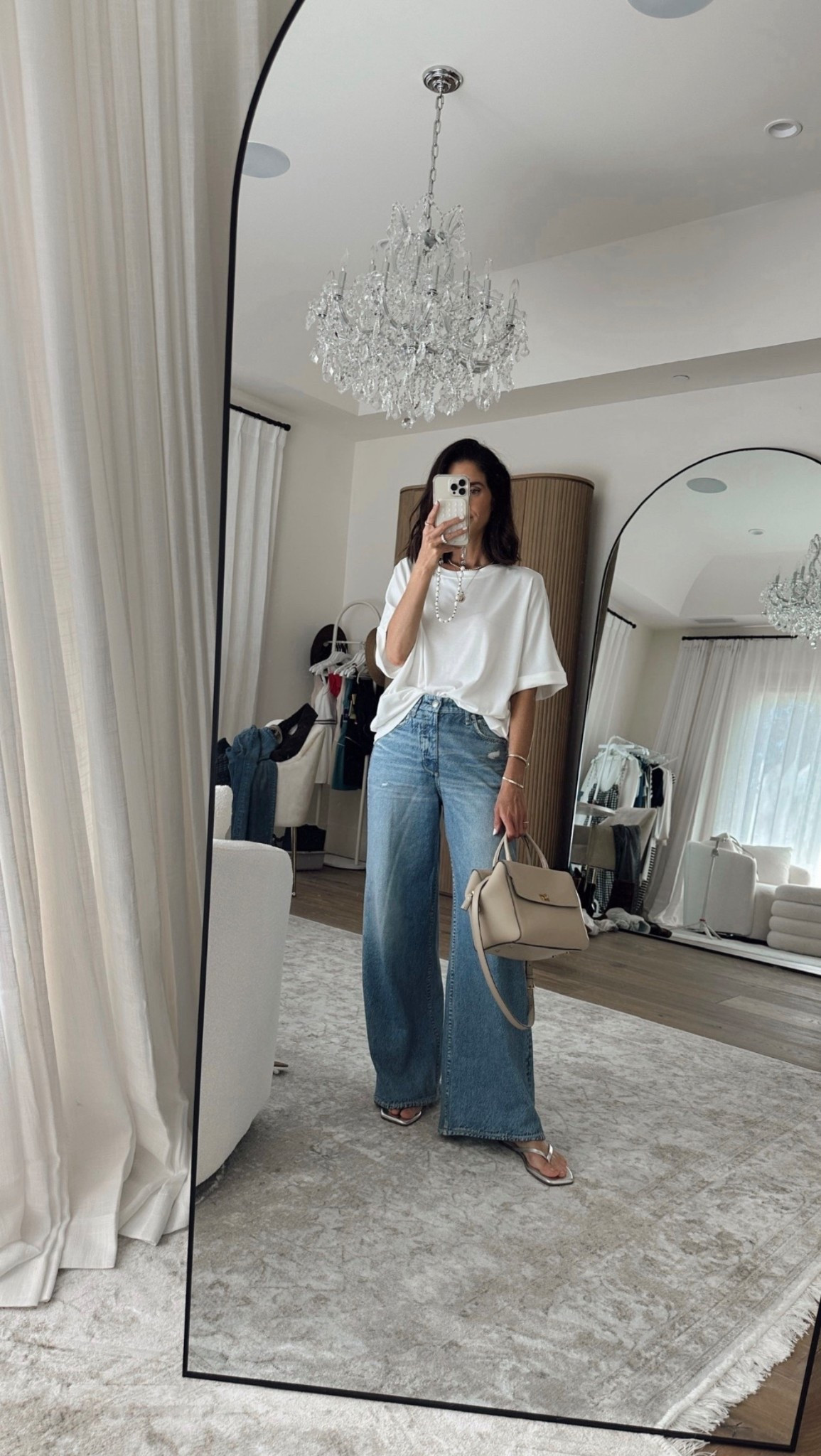 One of my favorite tee and denim sweatpant jeans! I’m just shy of 5-7” wearing the size small tee and size 24 jeans. I recommend sizing down one #stylinbyaylin #aylin

#LTKSeasonal #LTKgrwm #LTKootd