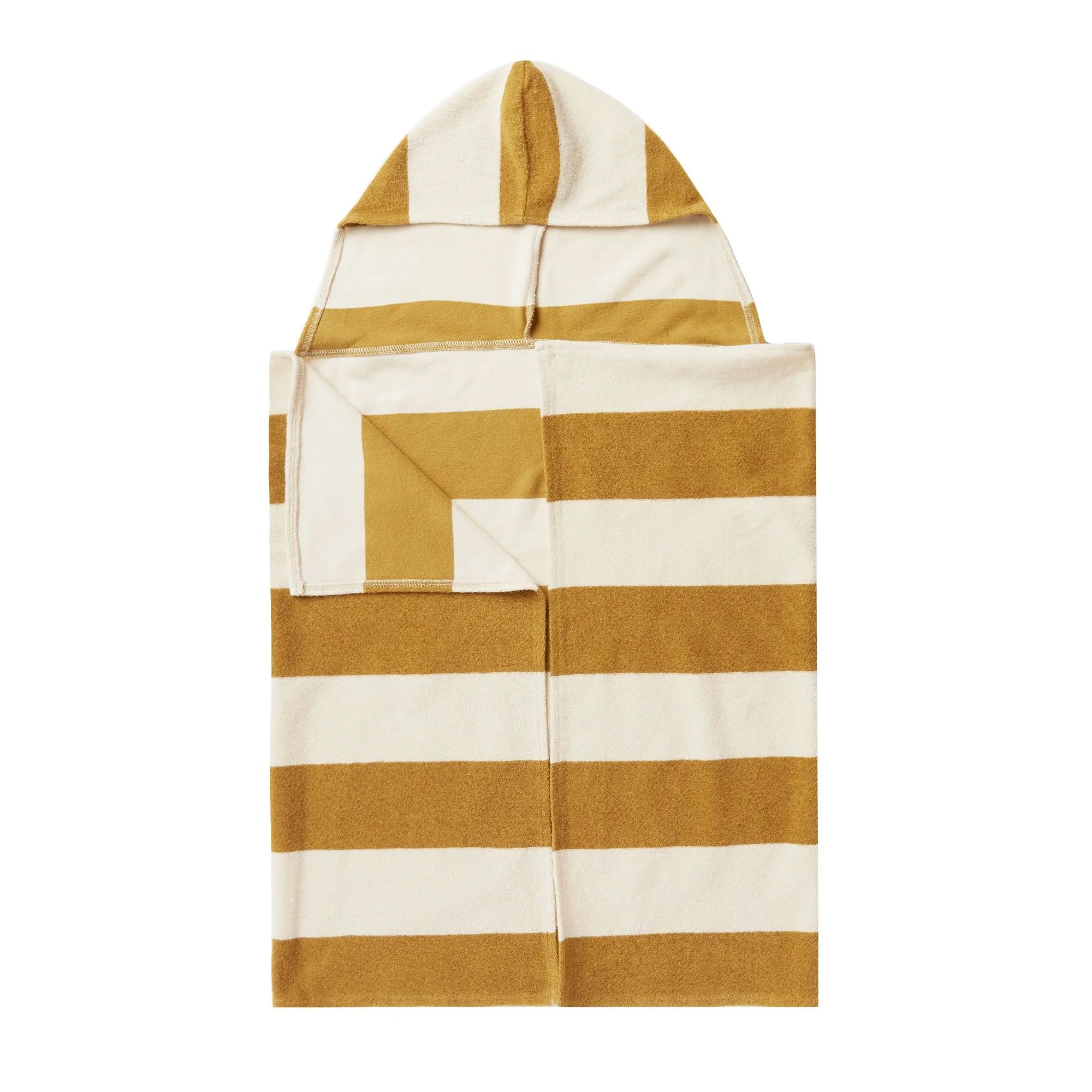 Rylee & Cru Hooded Towel, Gold Stripe | SpearmintLOVE