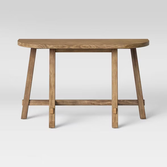Rounded Wood Console Table Brown - Threshold™ | Target