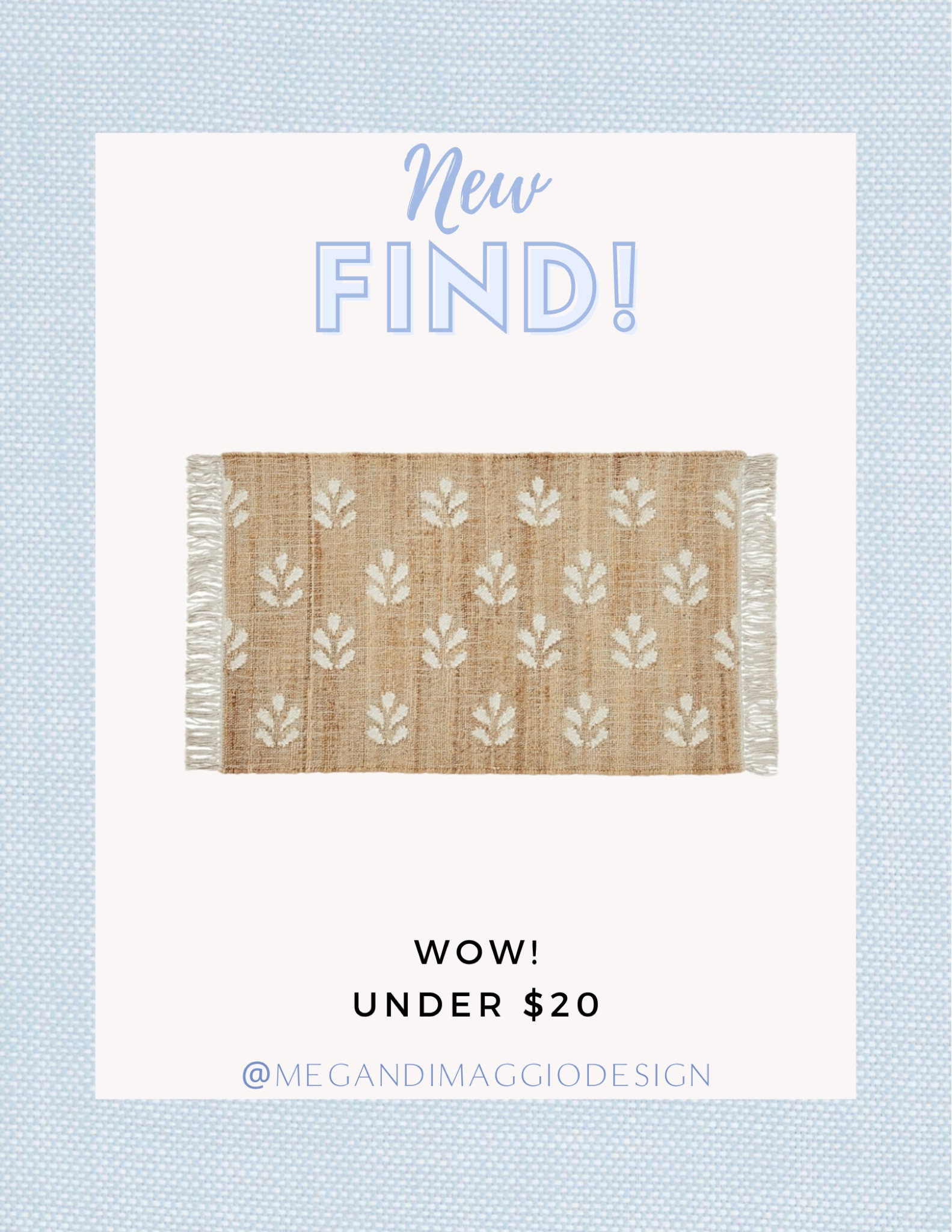 Brand new Erin Gates bloom rug look for WAY less!!! 😍🙌🏻 Available in 4 sizes, you can snag this 2x3 for under $20!! Already selling fast!!!

#LTKsalealert #LTKhome #LTKfindsunder50