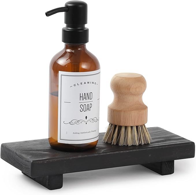 Wood Pedestal Soap Stand, Farmhouse Wood Riser, Soap Dish Holder Decor for Bathroom Kitchen, Soap... | Amazon (US)