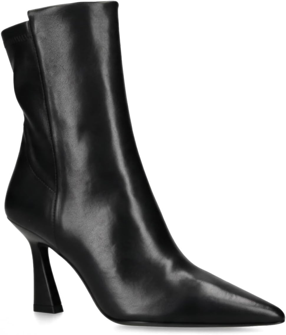 Coutgo Womens Ankle Boots Kitten Heel Pointed Toe Booties Zip Dress Shoes | Amazon (US)