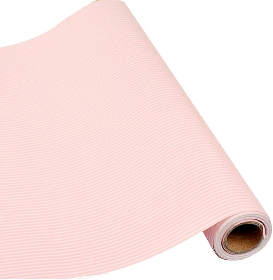 Pink Stripe Contact Paper Self Adhesive Shelf Drawer Liner Peel and Stick Wallpaper for Kitchen C... | Amazon (US)