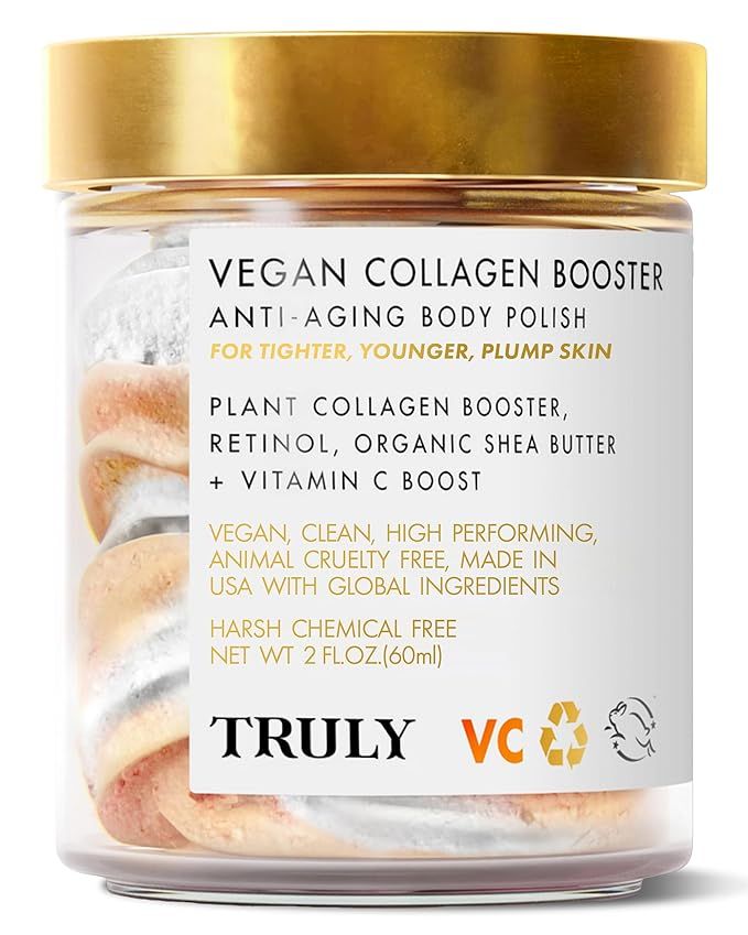 Truly Beauty Vegan Collagen Anti-Aging Body Polish with Retinol, Vitamin C and Shea Butter - Whip... | Amazon (US)