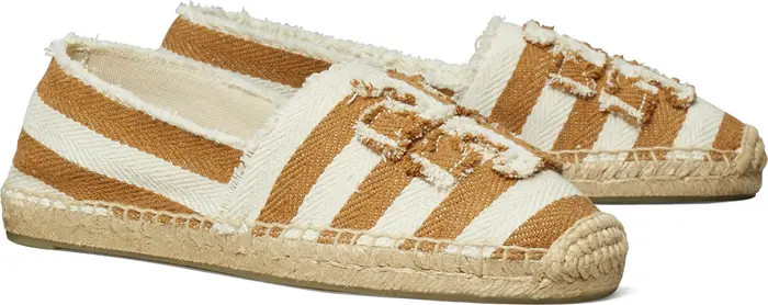 Tory Burch Fray Stripe Espadrille Flat (Women) | Nordstrom | Nordstrom