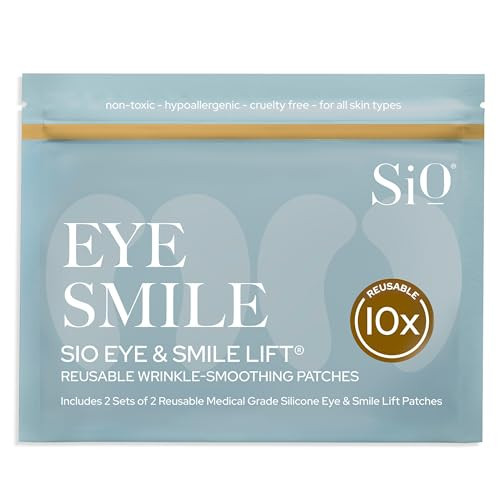 SiO Beauty Eye & Smile Lift - Wrinkle-Smoothing, Medical-Grade Silicone Patches for Crows Feet and Smile Lines - Reusable Up to 10x - Cruelty-Free & Eco-Friendly Beauty Patches - 2 Sets (4 Patches) | Amazon (US)