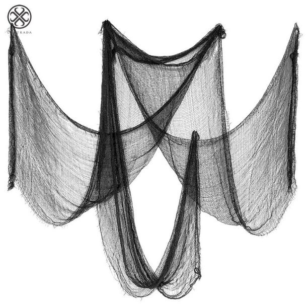 Luxtrada 30 Inches x 72 Inches Pack of 5 Halloween Black Creepy Cloth Spooky Fabric Cloth for Hau... | Walmart (US)