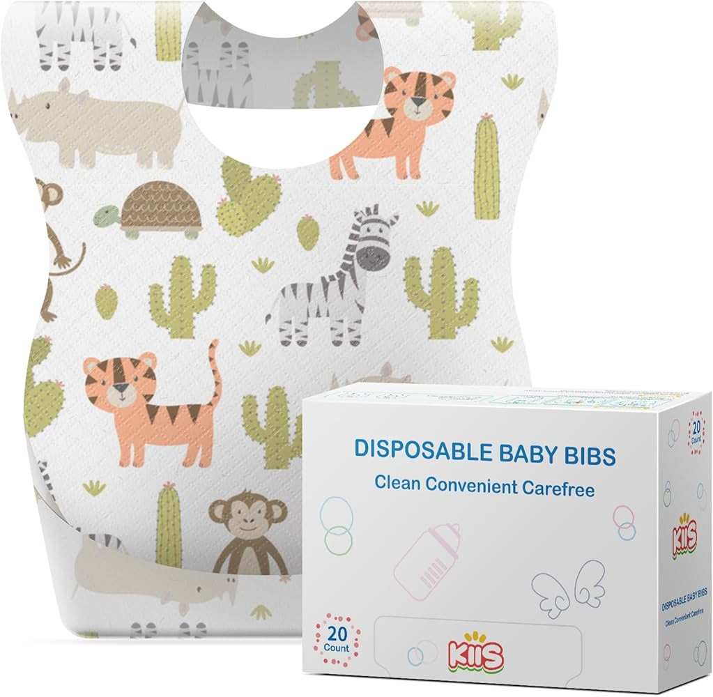KIIS Disposable Baby Bibs for Travel - Paper Bibs for Infant, Toddlers & Kids - Travel & Daycare ... | Amazon (US)