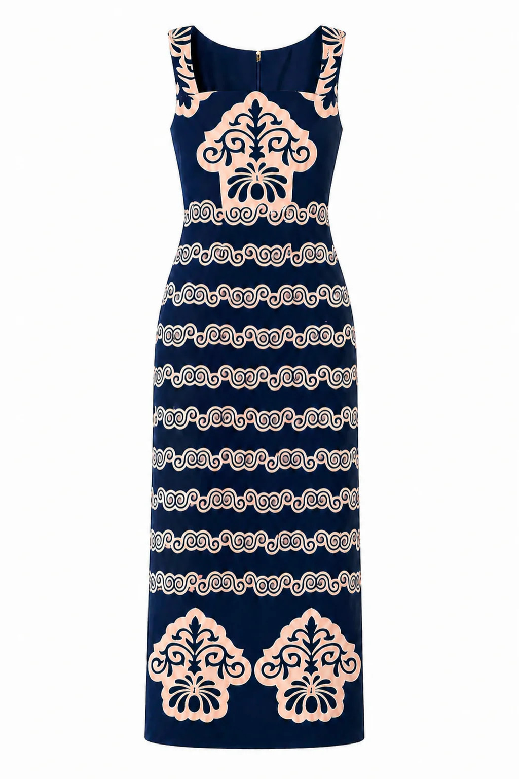 Skylar Navy Sea Wall Midi Dress | Anna Cate Collection
