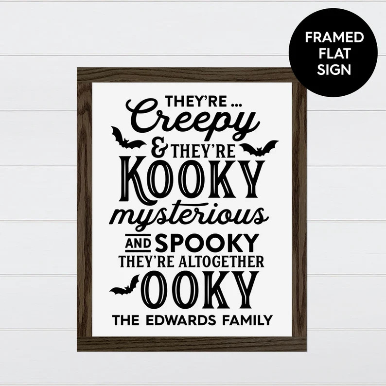 Creepy and Kooky Halloween Custom Sign  Farmhouse Custom - Etsy | Etsy (US)