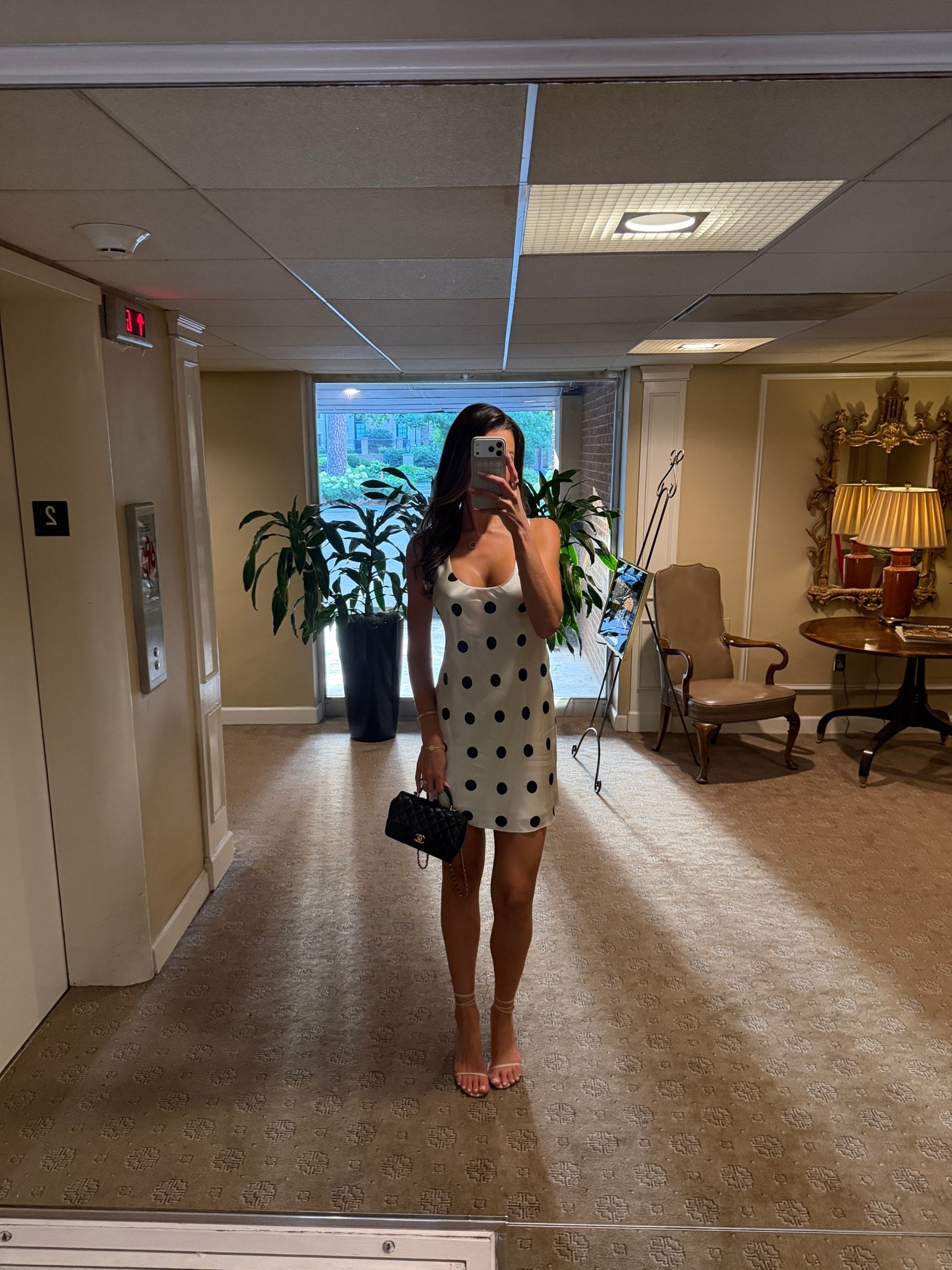 Reword this cutie dress last night! I sized up to a size medium for length. I also love my new lace up heels from Revolve. They run true to size. ￼

#LTKootd