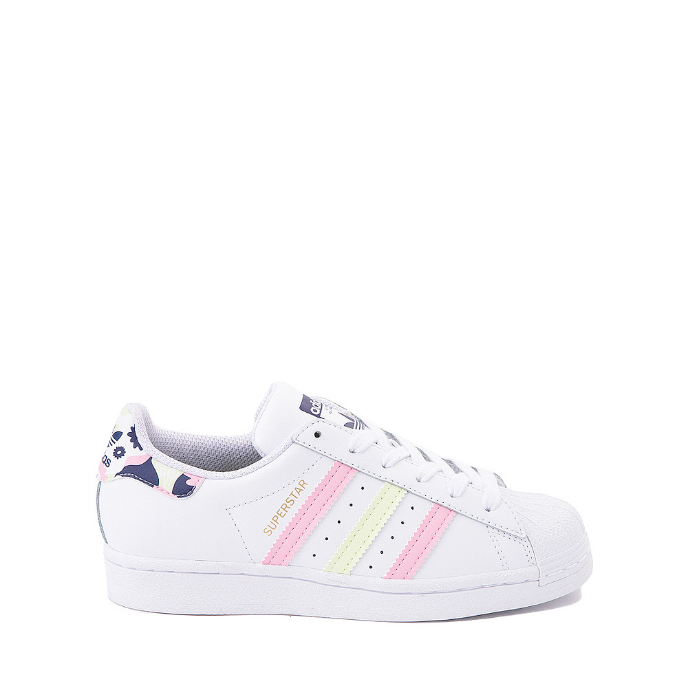 adidas Superstar Athletic Shoe - Big Kid - White / Pink / Lime / Floral | Journeys