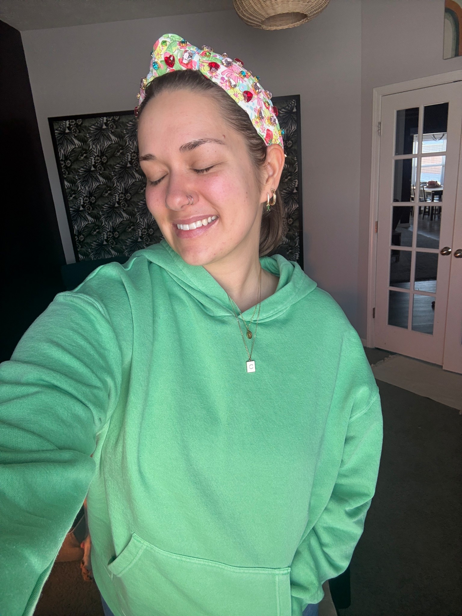 My favorite green hoodie! Comfy, warm, & oh so cute! 