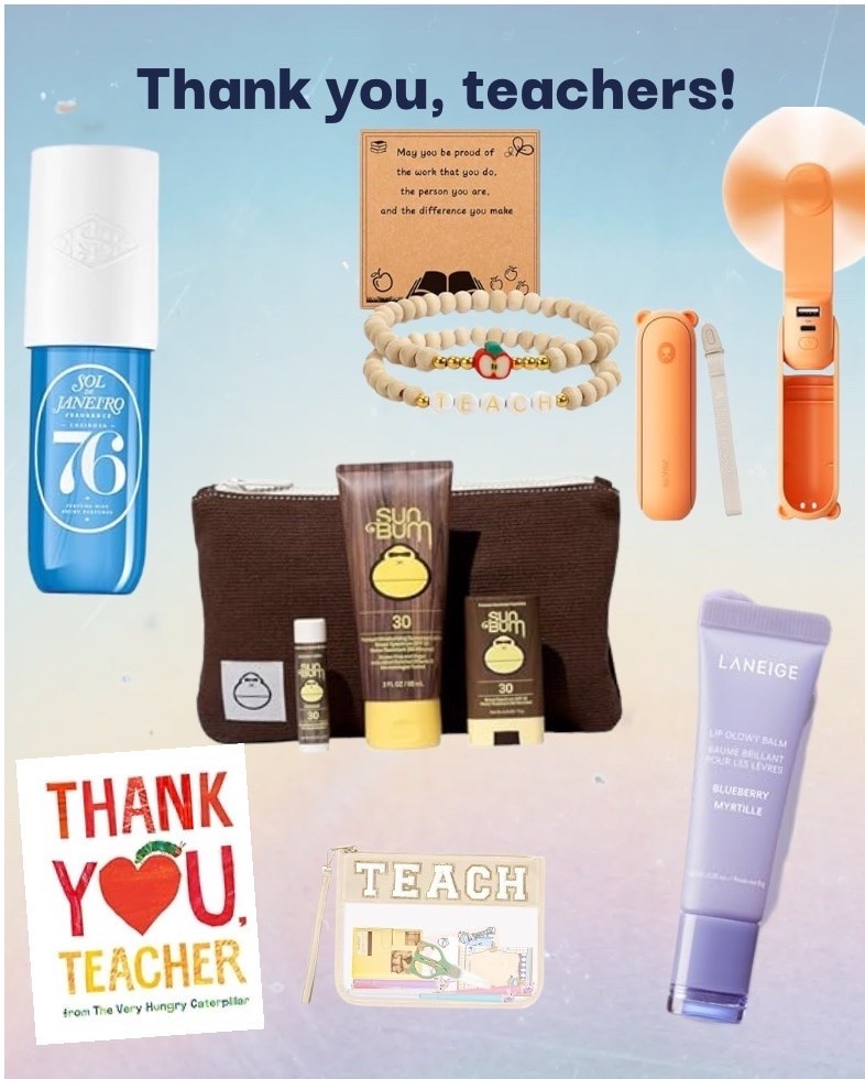 It’s that time of year to thank your kids’ a wonderful teachers! Send them off with a smile. Many of these can be paired with a gift card, the perfect little token of your appreciation. ￼