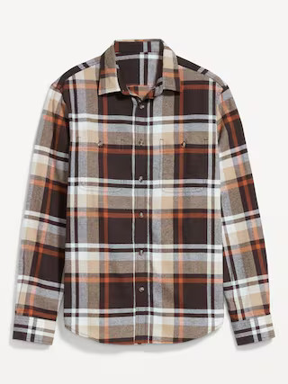 Plaid Flannel Pocket Shirt | Old Navy (US)