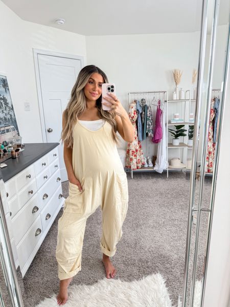 Still one of my favorite pregnancy purchases to date! Non maternity but bump friendly and so dang comfy 🤍 wearing a xs! 

Maternity 
Maternity style 
Free people onesie 
Casual outfits 
Casual style 
Summer outfits 
Loungewear 

#LTKStyleTip #LTKBump #LTKFindsUnder100